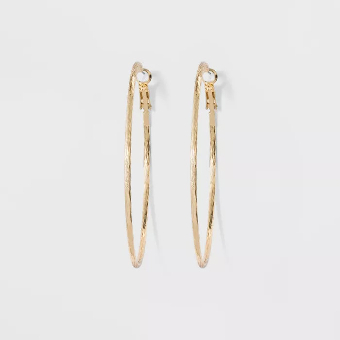 Textured Hoop Earrings - A New Day™ | Target