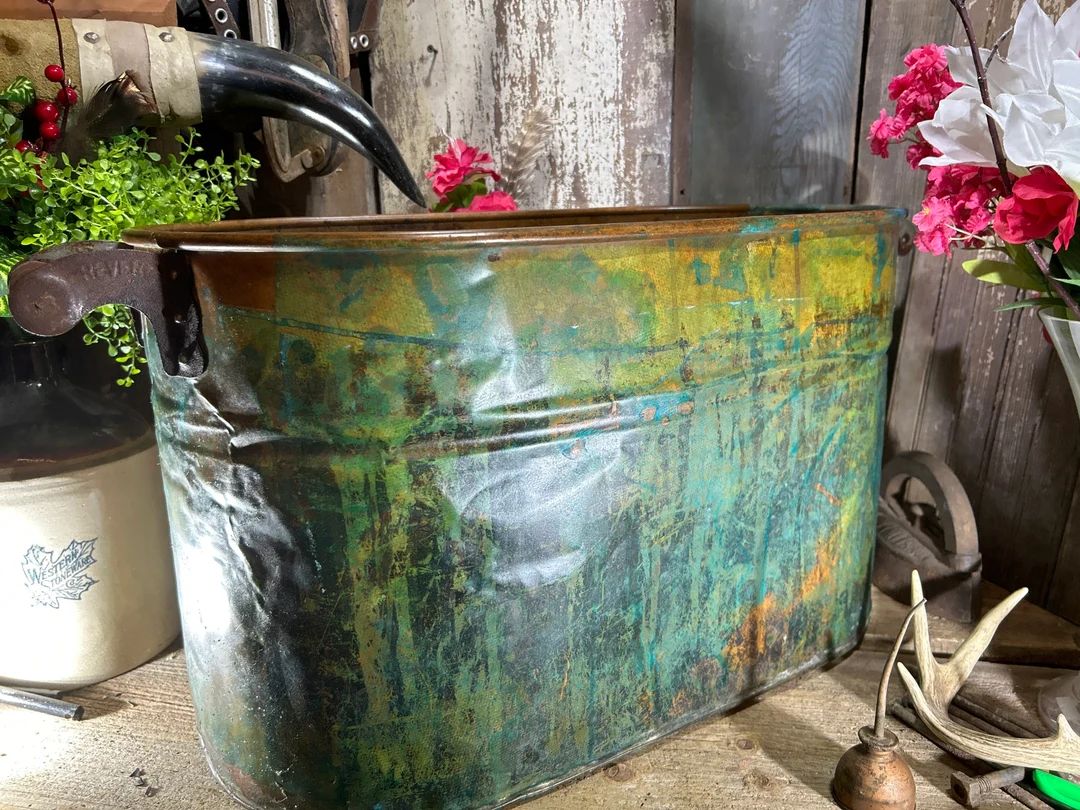 Vintage Revere brand Copper Boiler,, wood box.  Great patina | Etsy (US)