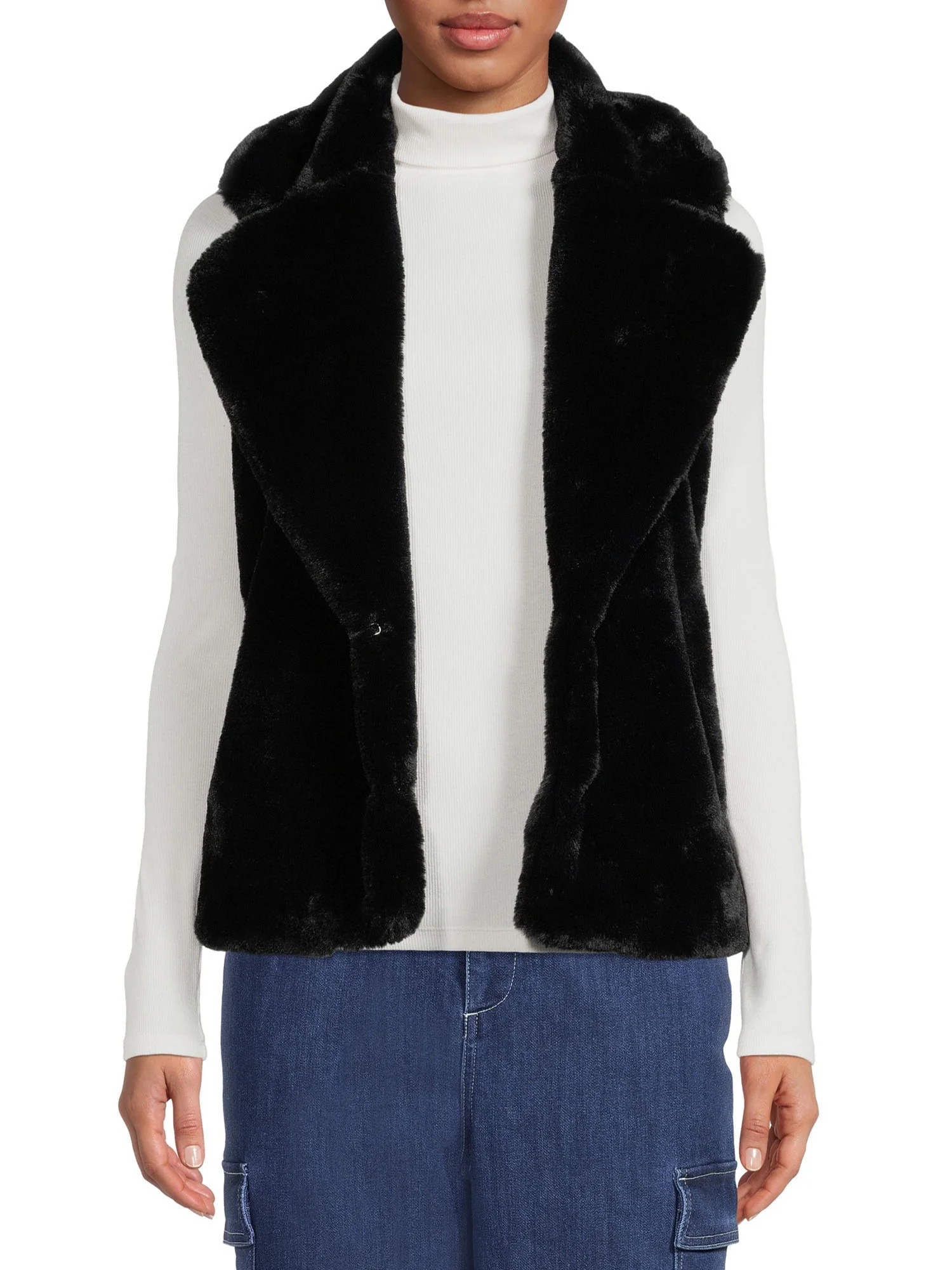 The Get Women's Faux Fur Vest | Walmart (US)