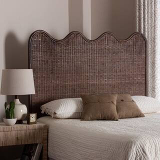 Einya Coffee Brown Queen Freestanding Headboard | The Home Depot