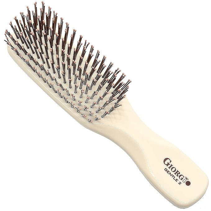 Giorgio GIO2IVY Ivory 6.25 inch Gentle Touch Detangler Hair Brush for Men Women and Kids. Soft Br... | Amazon (US)