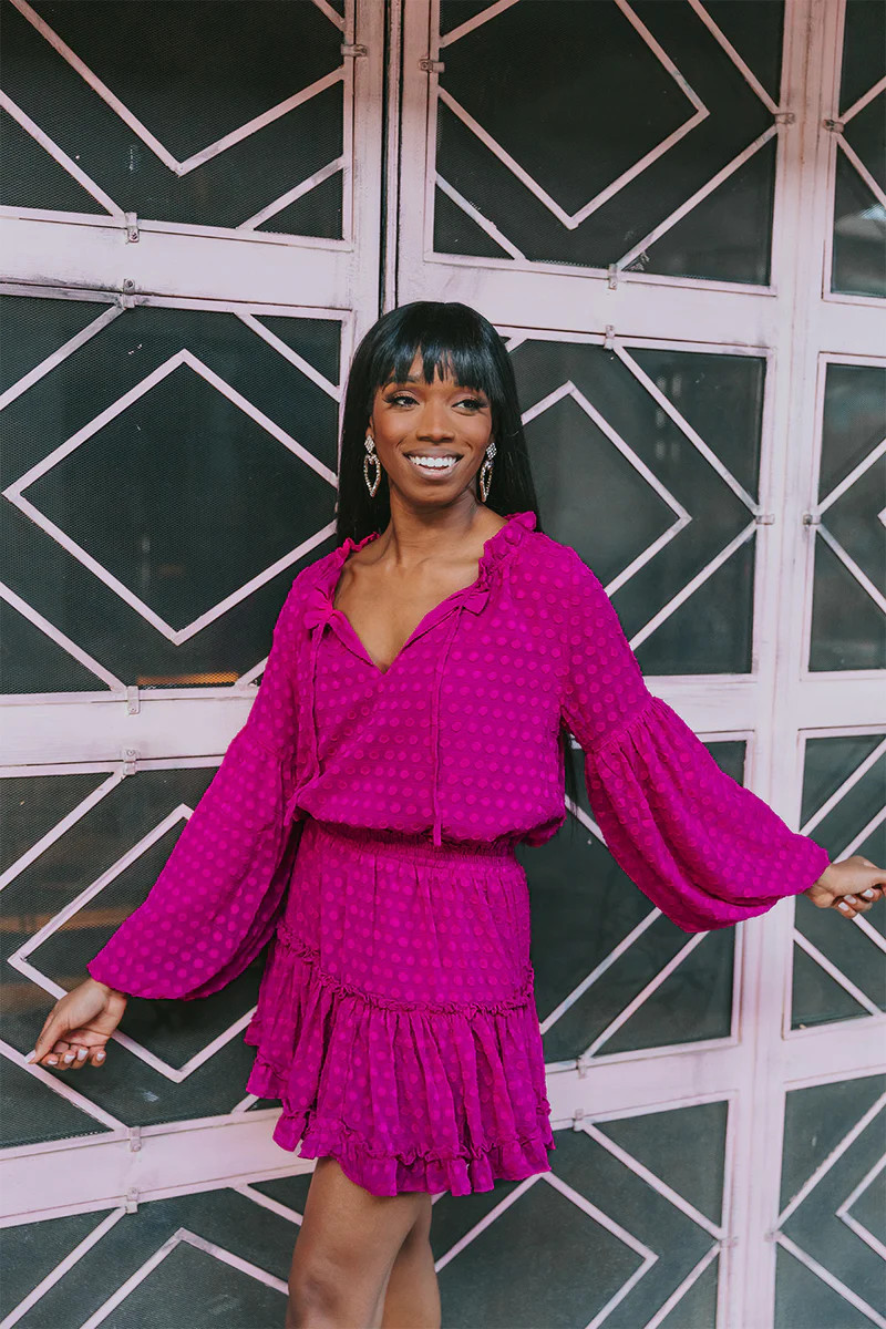 BuddyLove | Zozo Elastic Waist Mini Dress | Pink Lady | BuddyLove