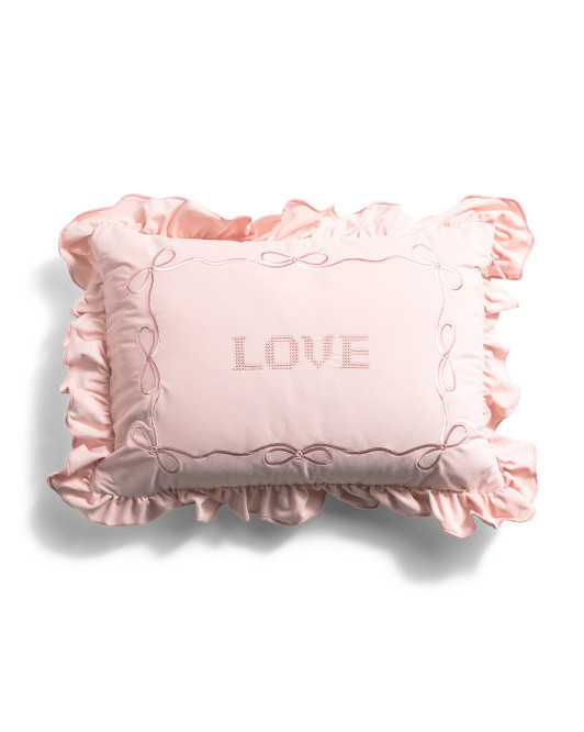 14x24 Embroidered Love Icons Pillow | TJ Maxx