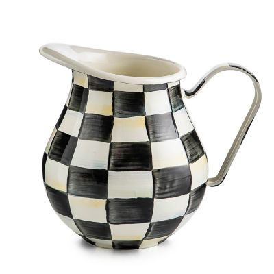 MacKenzie-Childs Courtly Check Enamel Pitcher | MacKenzie-Childs