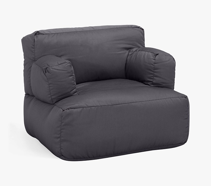 Charcoal Twill Eco Lounger | Pottery Barn Kids