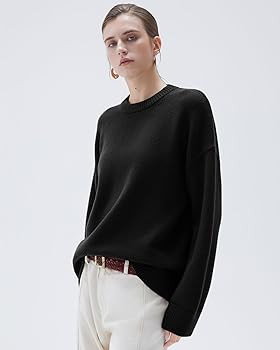 SUUKSESS Women Cashmere Oversized Long Sleeve Pullover Sweater Crew Neck Jumpers | Amazon (US)