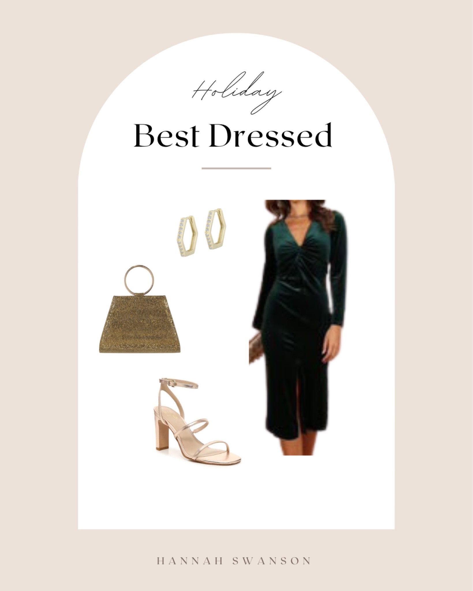 Winter dress. Hunter green dress. Emerald dress. Gold heels. Gold clutch. Gold purse. Holiday dress. Christmas dress. Gold earrings. Gold hoops. Christmas outfit. Holiday outfit. Cocktails outfit.

#LTKHoliday #LTKstyletip #LTKSeasonal