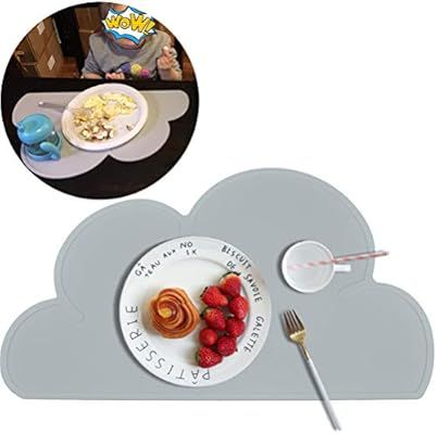 Kids Placemats Non Slip, Silicone Placemats for Baby Toddlers, Reusable BPA Free Portable Food Ma... | Amazon (US)