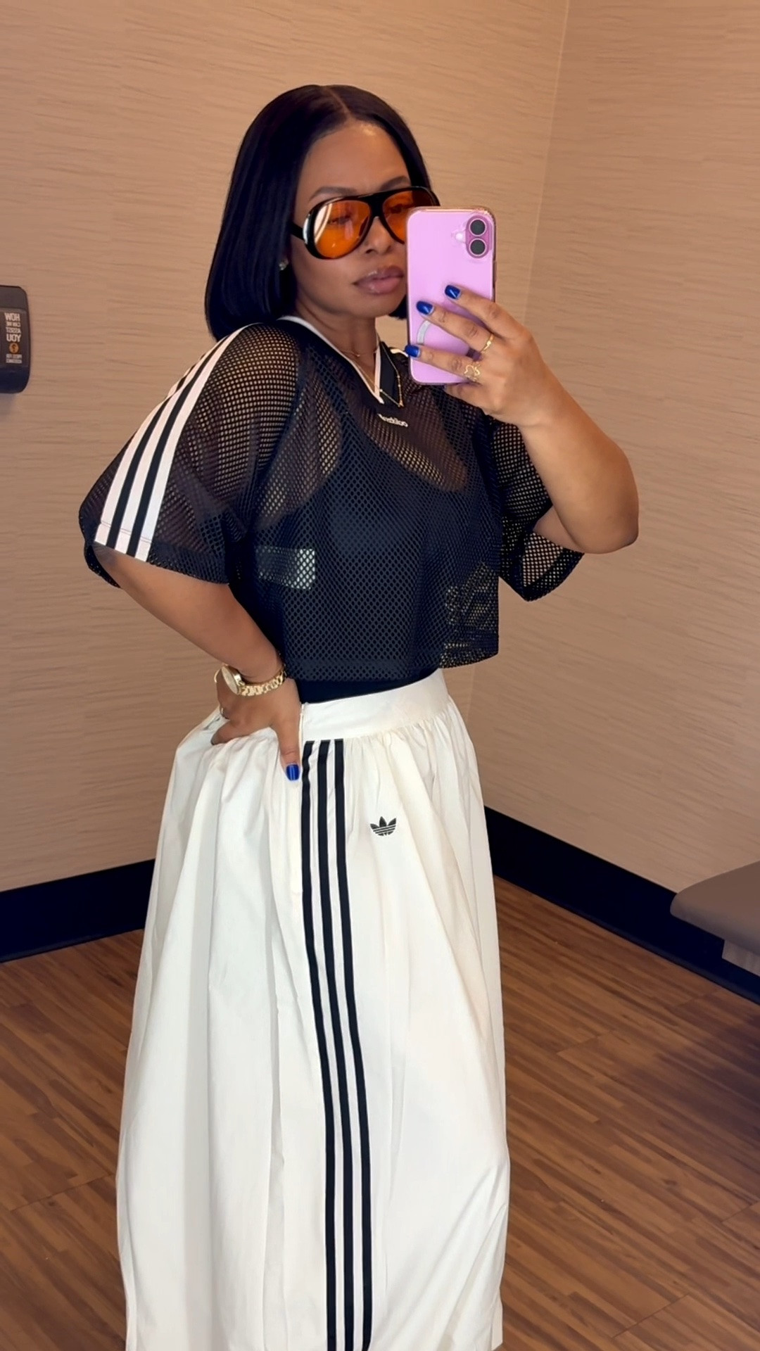 Adidas did not come to play…..Mesh with a little mystery, tailored with intention. 🖤

Wearing the XS adidas mesh crop + size 8 adidas skirt — the skirt is structured with a zipper waist and little to no stretch, so I’d recommend sizing accordingly.

This set is giving elevated sport luxe with just the right amount of allure for summer nights, rooftop date-day, brunch, concerts, and everywhere in between. I honestly don’t know how long this one will stay in stock.

#LTKootd #LTKActive #LTKgrwm