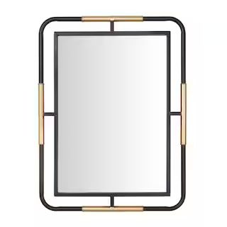 StyleWell Medium Rectangle Black & Gold Modern Accent Mirror (32 in. H x 24 in. W)-17MJ2214-777 -... | The Home Depot