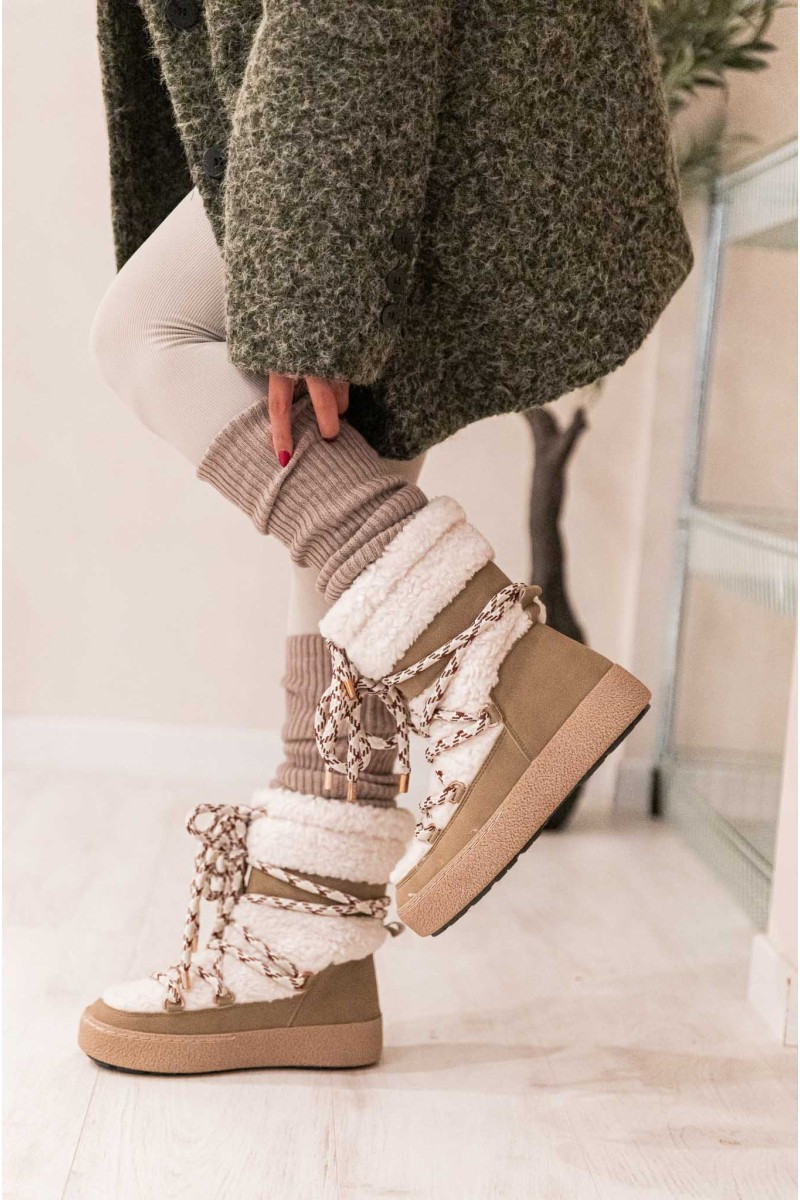 MOON Taupe - Boots Moumoute | Pretty Wire