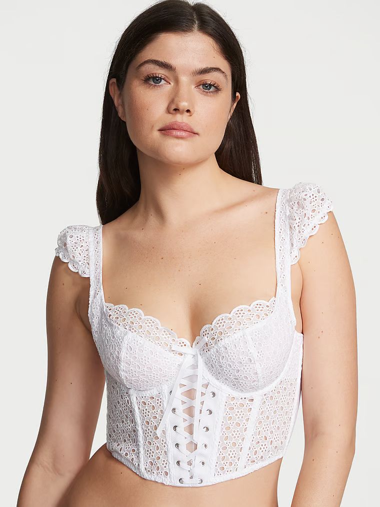 Eyelet Lace Unlined Corset Top | Victoria's Secret (US / CA )