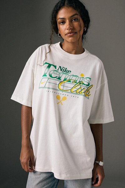 Nike Sportswear Tennis Club Graphic Oversized Tee | Urban Outfitters (US and RoW)