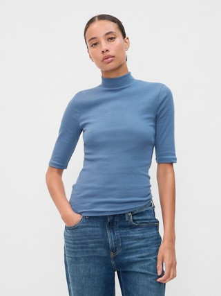 Favorite Ribbed Mockneck Top | Gap Factory