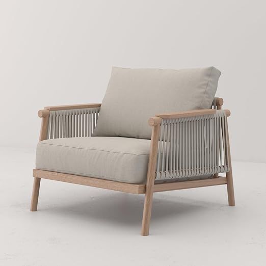Acanva Modern All-Weather Aluminum Outdoor Patio Sofa with Thick Cushions, Olefin Fabric Sunroom ... | Amazon (US)