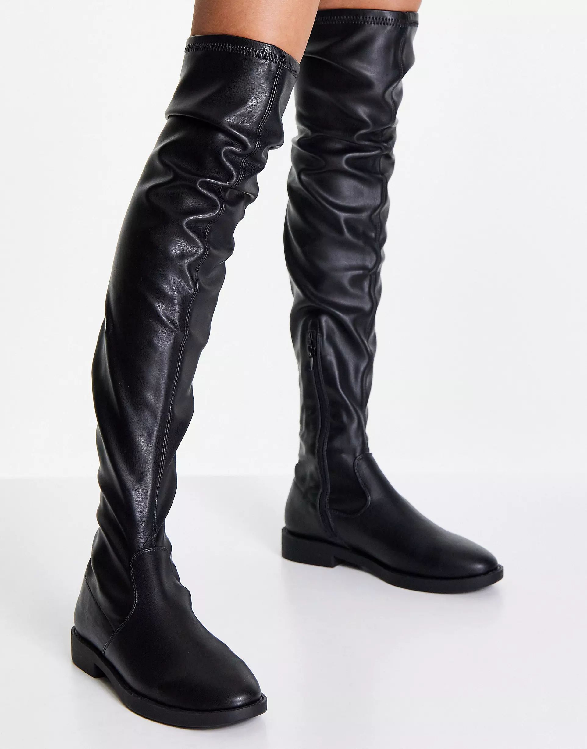 ASOS DESIGN Kalani over the knee boots in black | ASOS | ASOS (Global)