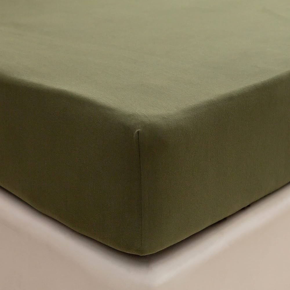 PURE ERA Jersey Knit Cotton Fitted Bottom Sheet ONLY (No Flat Sheet or Shams) Deep Pocket Up to 1... | Amazon (US)