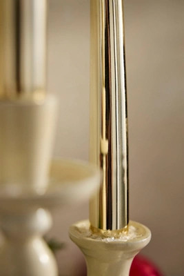 Shiny Taper Candles, Set of 2 | Anthropologie (US)