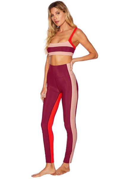 Colorblock Legging Merlot Colorblock | Beach Riot