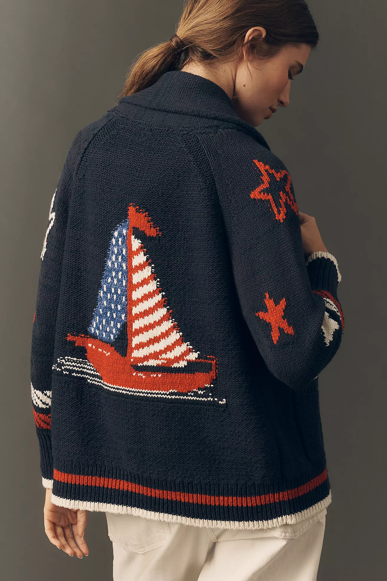 Maeve Sailboat Cardigan | Anthropologie (US)