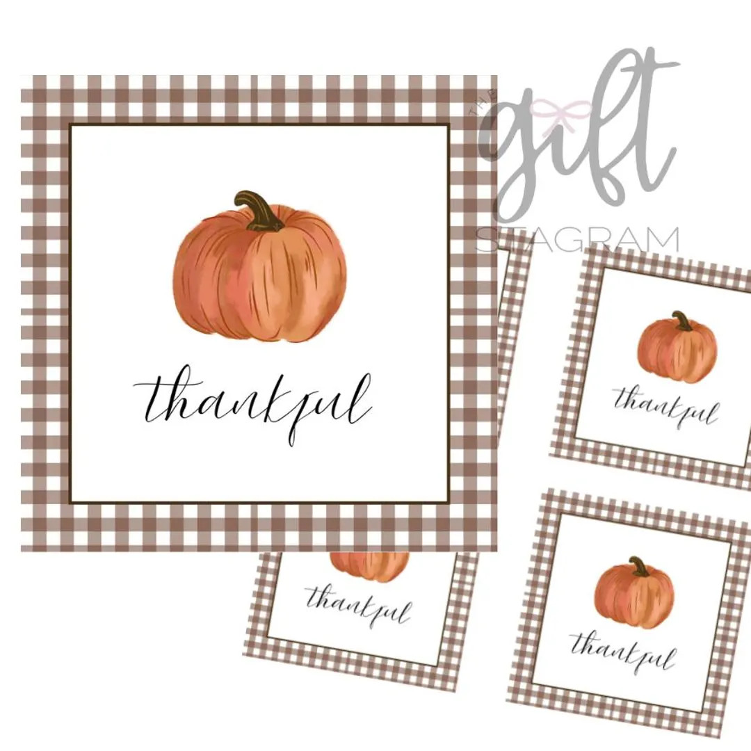 Thankful Gift Tag DIGITAL DOWNLOAD Thanksgiving Gift Tag Thank You Gift Idea Thanksgiving Gift Id... | Etsy (US)