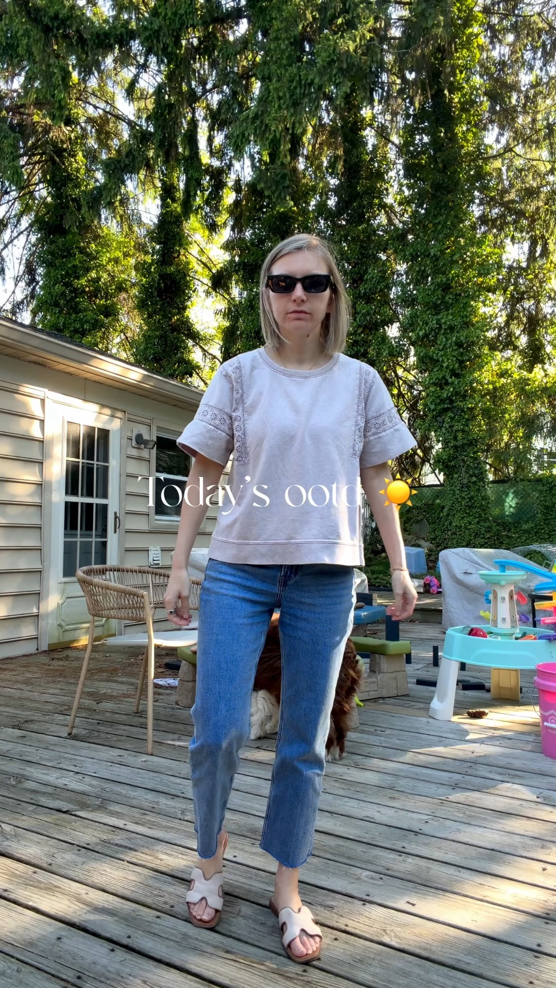 Today’s ootd. Top is TjMaxx. Wearing 26 short in jeans.  Linking similar sandals.

#LTKootd #LTKmomlife #LTKPetite