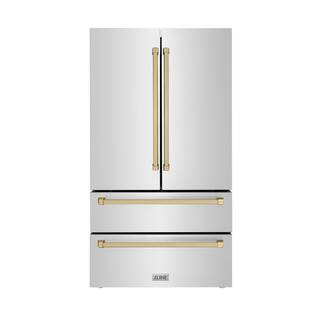 Autograph Edition 36 in. 4-Door French Door Refrigerator with Internal Ice Maker in Stainless Ste... | The Home Depot