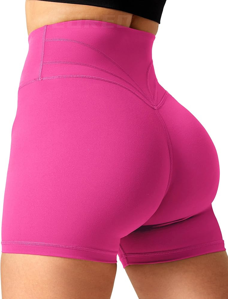 YEOREO Scrunch Workout Shorts with Pockets Charm Gym Biker Shorts for Women High Waisted Yoga Boo... | Amazon (US)