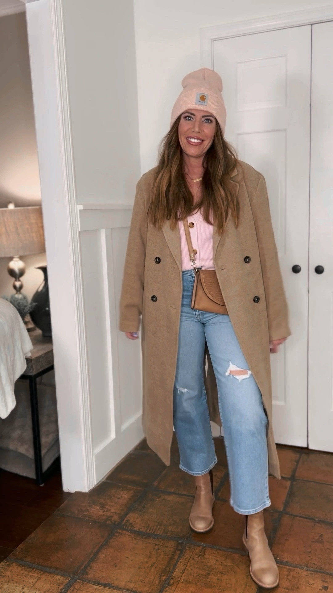 Amazon Casual winter outfit: Day 3

Perfect casual Valentine’s Day look as well.
This pink sweater is on sale as low as $20. However the pink shade is out of stock—but there are several other colors available.

Soft, pink Carhartt beanie 
Levi’s rib cage ankle straight from Amazon 
Nisolo leather boots and leather Crossbody bag
Oversized wool coat 

Save 20% off your first purchase at Nisolo
With my code THEDELPHAJEWEL20




#LTKfindsunder100 #LTKstyletip #LTKover40