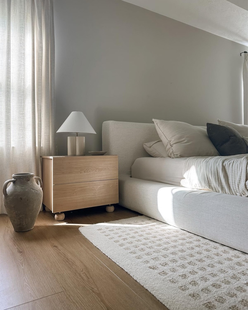 Natural maple nightstand with bun feet! Neutral area rug, cozy bedroom pillows, linen bedding

#LTKHome #LTKSeasonal #LTKStyleTip