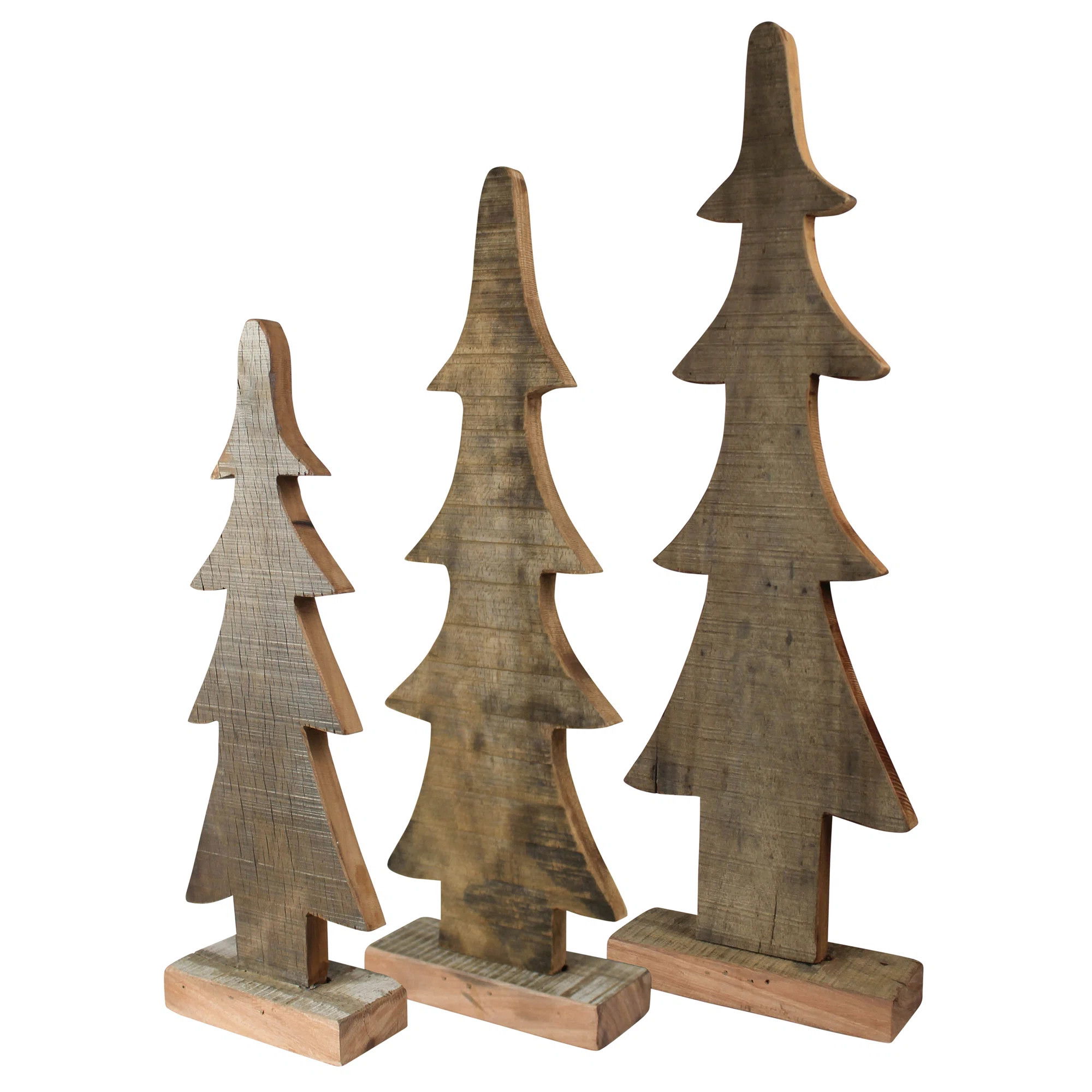 Wood Christmas Trees - Set Of 3 | Wayfair North America