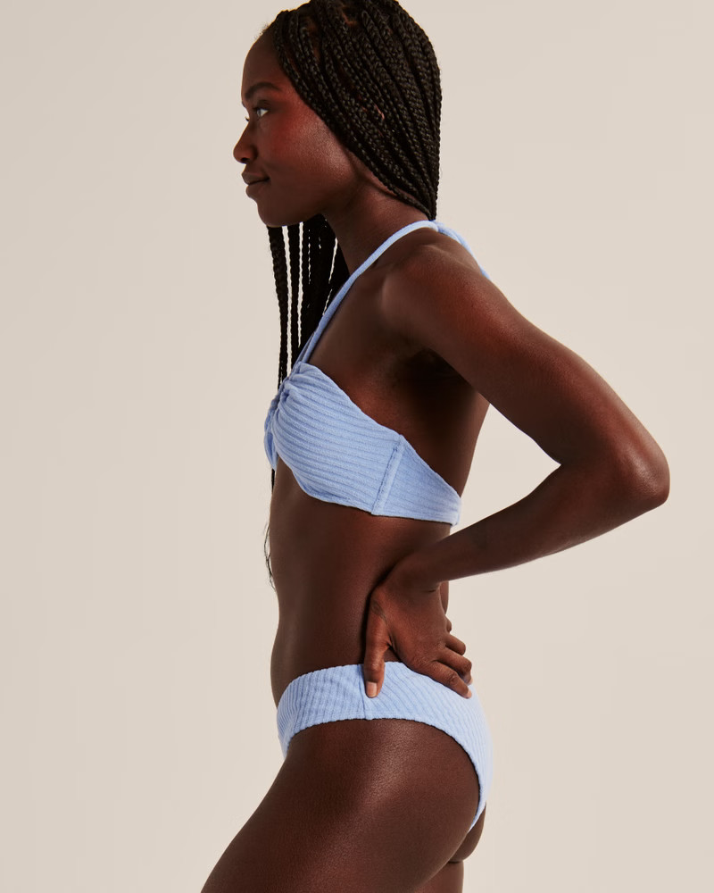 Women's Terry Upside Down Halter Triangle Bikini Top | Women's Swimwear | Abercrombie.com | Abercrombie & Fitch (US)