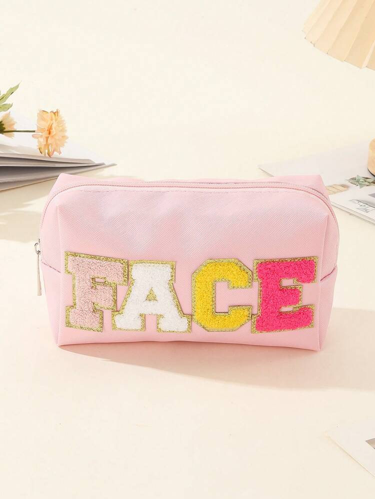 1pc Letter Portable Large Capacity Travel Storage Makeup Bag For Women Girls | SHEIN