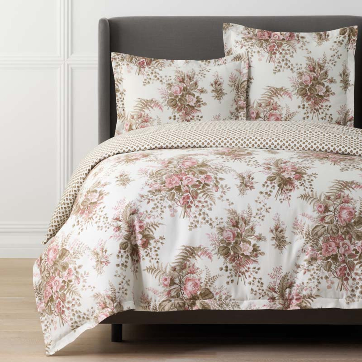 Antara Reversible Premium Smooth Sateen Duvet Cover - Blush, Full/Queen | The Company Store