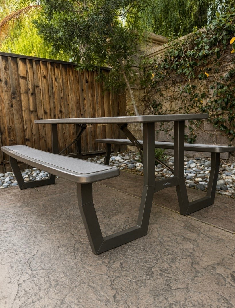 🚨 Under $400 and seats 8 people!
I’ve been wanting a picnic table for our backyard, and I finally found one that checks all the boxes. 🤍

✨ Seats up to 8 people
✨ Folds flat for storage
✨ Built-in umbrella hole
✨ Weather-resistant and easy to clean
✨ Wood-look texture without the maintenance

At under $400, this seems like such a great option for summer BBQs, birthdays, and outdoor gatherings.

I can already picture styling it with a large umbrella, outdoor rug, and planters to create the perfect backyard gathering space. ☀️

#LTKHome #LTKKids #LTKSeasonal