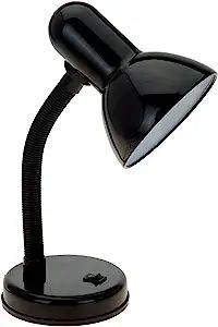 Simple Designs LD1003-BLK Basic Metal Flexible Hose Neck Desk Lamp, Black - Kids Desk Lamps - Ama... | Amazon (US)