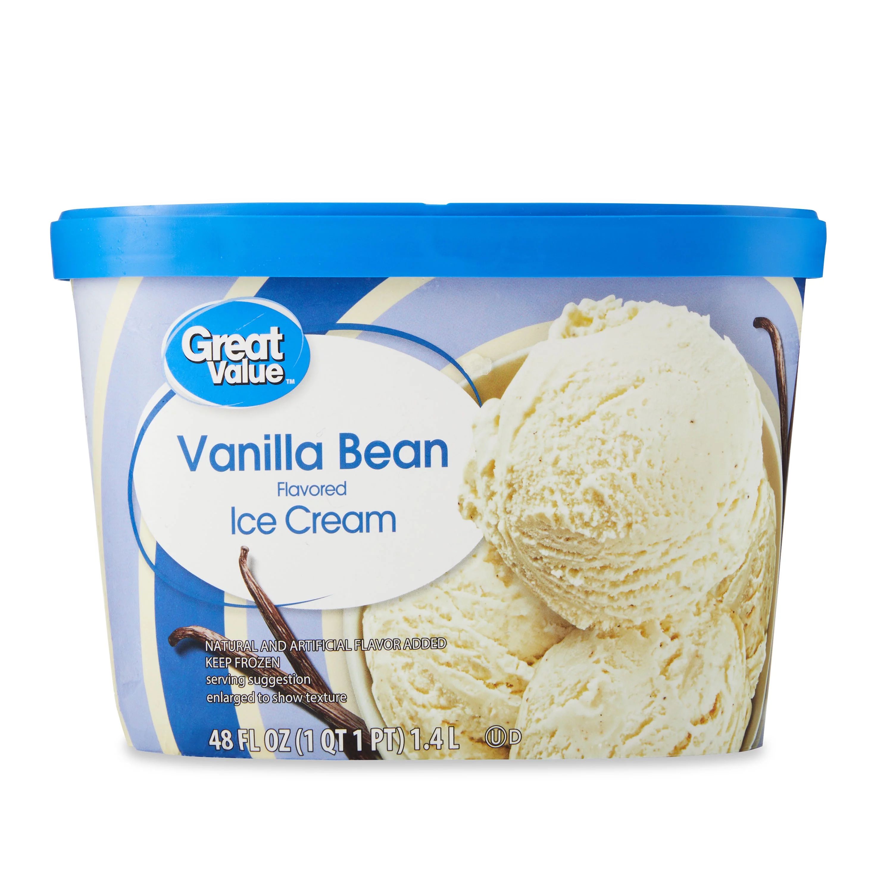 Great Value Vanilla Bean Flavored Ice Cream, 48 fl oz | Walmart (US)