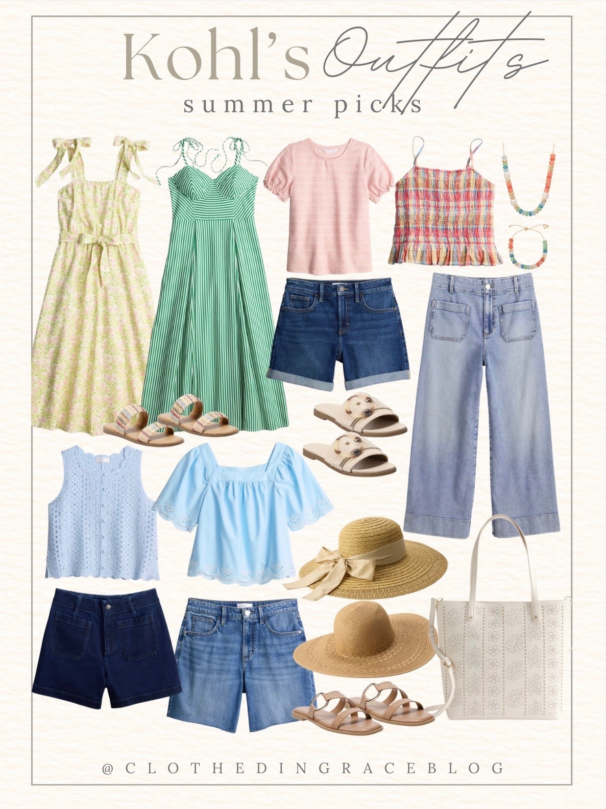 Summer round up from Kohl’s! 

Dress, denim shorts, tank top, short sleeve, hat, necklace, bracelet, sandals, bag

#LTKSaleAlert #LTKTravel #LTKootd