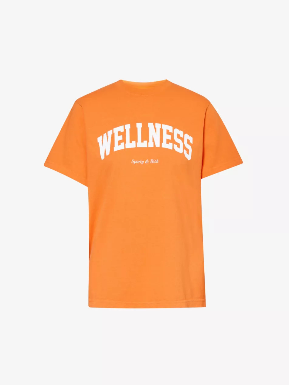 Wellness brand-print cotton-jersey T-shirt | Selfridges