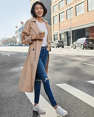 High Waisted Ripped Skinny Jeans | Express