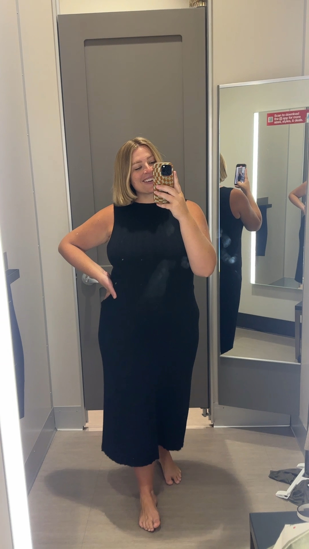 On sale bump friendly black midi dress from target 

#LTKBump #LTKFindsUnder50 #LTKSaleAlert