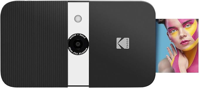 KODAK Smile Instant Print Digital Camera – Slide-Open 10MP Camera w/2x3 Zink Printer (Black/ Wh... | Amazon (US)