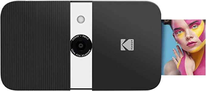 KODAK Smile Instant Print Digital Camera – Slide-Open 10MP Camera w/2x3 Zink Printer (Black/ Wh... | Amazon (US)