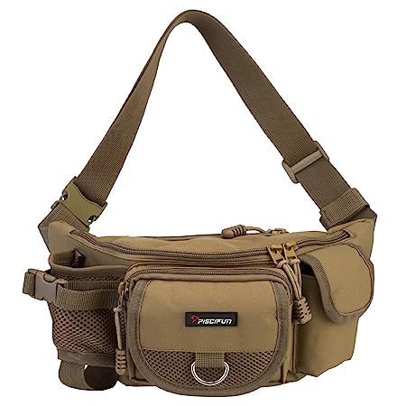 Piscifun Fishing Bag Portable Outdoor Fishing Tackle Bags Multiple Waist Bag Fanny Pack | Amazon (US)