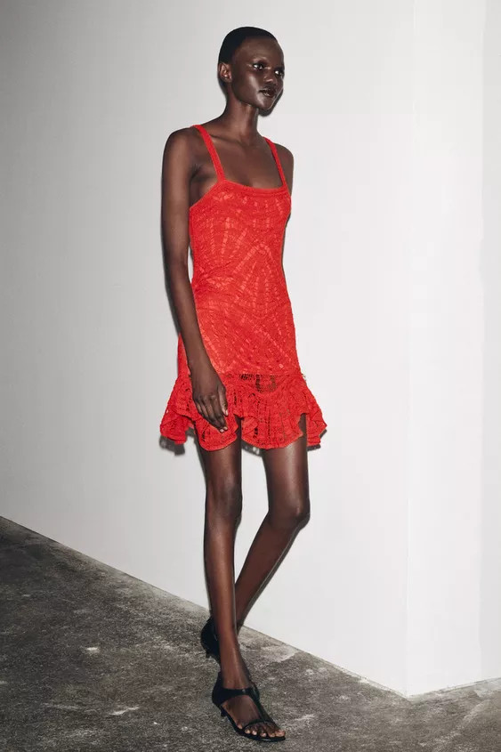 CROCHET PEPLUM DRESS | Zara US