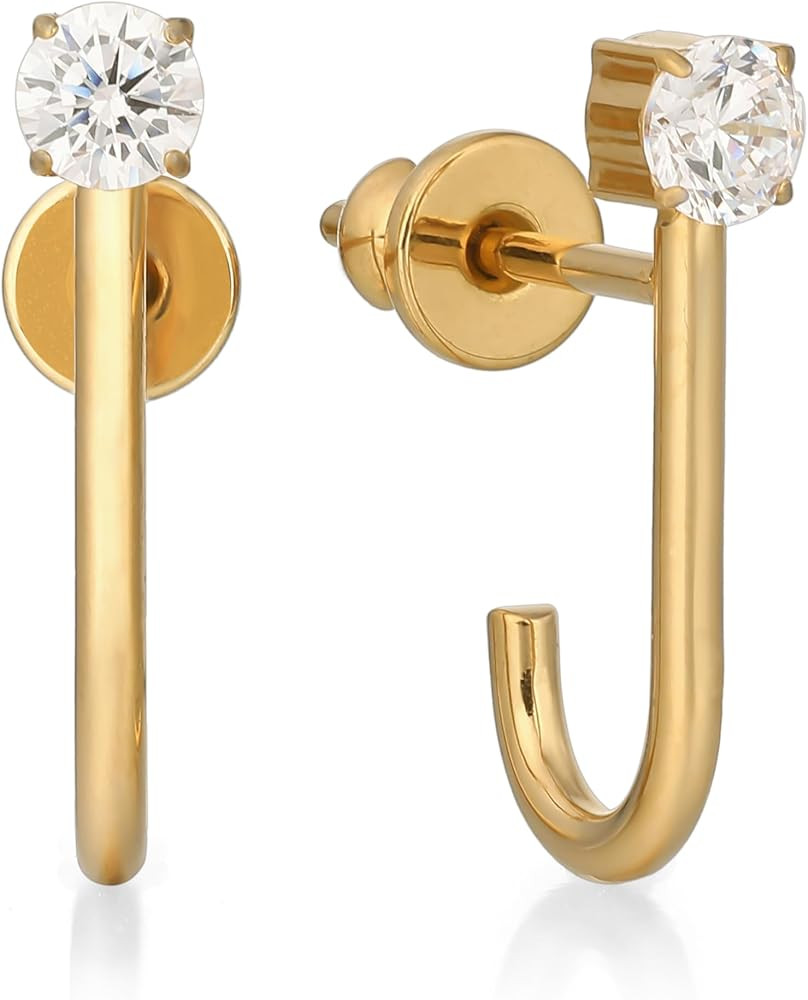 Limerencia F136 Hypoallergenic Pure Titanium Earrings for Women, G23 Implant Grade 5A Cubic Zirco... | Amazon (US)