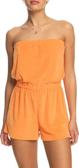 Special Feeling Strapless Terry Cloth Cover-Up Romper | Nordstrom