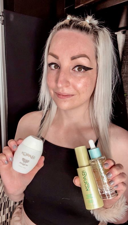 Loving this glow using new @koparibeauty products🤩🥰✨  #koparipartner 

Ya’ll know I have the MOST sensitive skin so I’m a huge fan of Kopari products - they’re gentle and make my skin absolutely glow. This moisturizer is amazing for dry skin too! 

💛 Vit C Discoloration Correcting Serum - helps smooth skin texture + targets dark spots
💛 Star Bright Vitamin C Moisturizer - lightweight + gentle to restore hydration 
💛 Sheer Mineral Sunscreen SPF 50 - with nicinamide and vitamin C & gives a glowy hydrated finish 

Get the bundle + save $56! 

#koparibeauty #koparispf 

#LTKBeauty #LTKGiftGuide