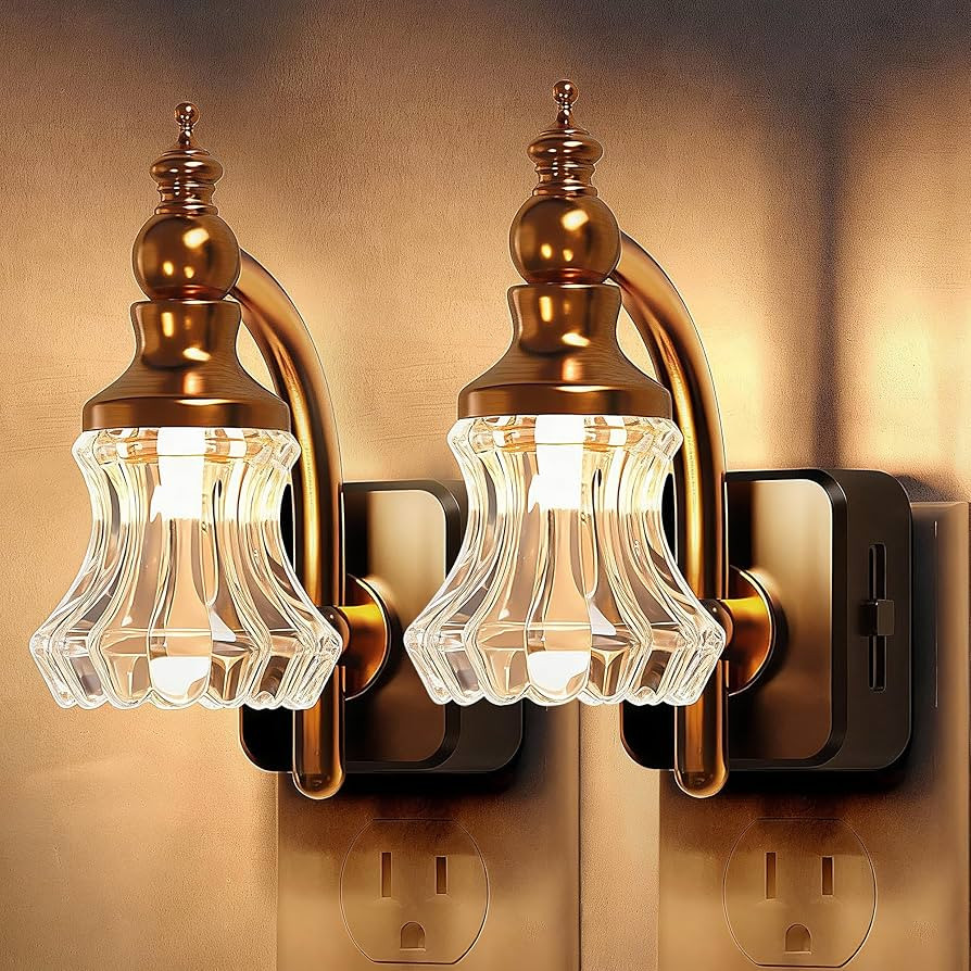 L LOHAS LED Night Lights Plug into Wall, 3000K Soft White LED, Floral Night Lights with Dusk to D... | Amazon (US)