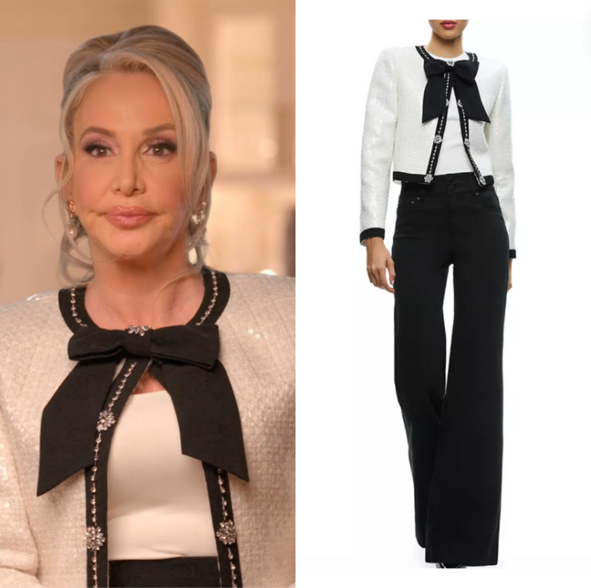 Shannon Beador’s White and Black Bow Confessional Look 